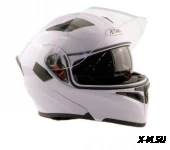 Шлем (модуляр) Ataki FF902 Solid белый глянцевый