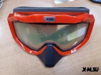 Очки мотокросс/снегоход (двойное стекло) ATAKI HB-811 красные глянцевые