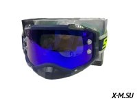 Очки мотокросс SCOTT XD3-80 коробка цв. оправы Черно-серый цв. стекла Синий матовый 