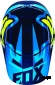 Козырек к шлему Fox V1 Race Helmet Visor Blue/Yellow