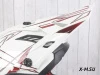 Козырек для шлема ATAKI SC-16 белый/красный глянцевый
