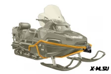 Бампер для снегохода STELS Viking в комплекте с защитой днища ЧЕРНЫЙ S800 8407004