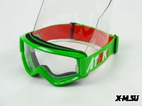 Очки для мотокросса ATAKI HB-319 зеленые глянцевые
