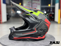 Шлем кроссовый HETOSHI XD1-51 цв. Черно-серо-красно-желтый матовый р. XL 