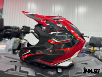 Шлем кроссовый HETOSHI AD3-12 цв. Черно-красный  р. XL