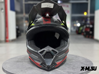 Шлем кроссовый HETOSHI XD1-51 цв. Черно-серо-красно-желтый матовый р. L 