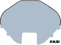 Стекло ветровое для снегохода (высота 61,5см, толщина 2мм, МПК)