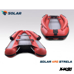 Лодка надувная моторная SOLAR-490 Strela Jet tunnel с фальшбортом