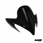 Стекло ветровое для снегохода Yamaha RX-1MTX 2009 увеличенное (высота 53см, толщина 2мм, ПЭТг) (черный)