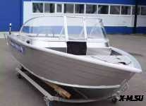 Алюминиевая моторная лодка Wyatboat-390 DCM увелич. борт