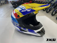 Шлем кроссовый HETOSHI UFD XD1-43 цв. Бело-сине-красно-желтый р. S